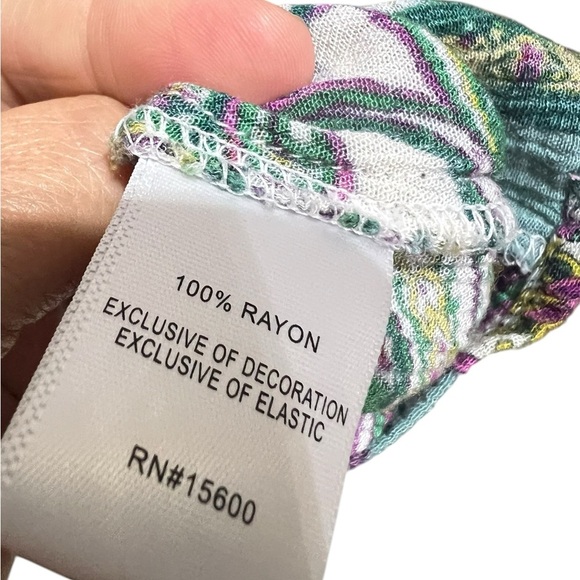 Kate and Sam Size L Boho Cottagecore Fairy Flowy Smocked Paisley Midi Dress - Picture 9 of 10